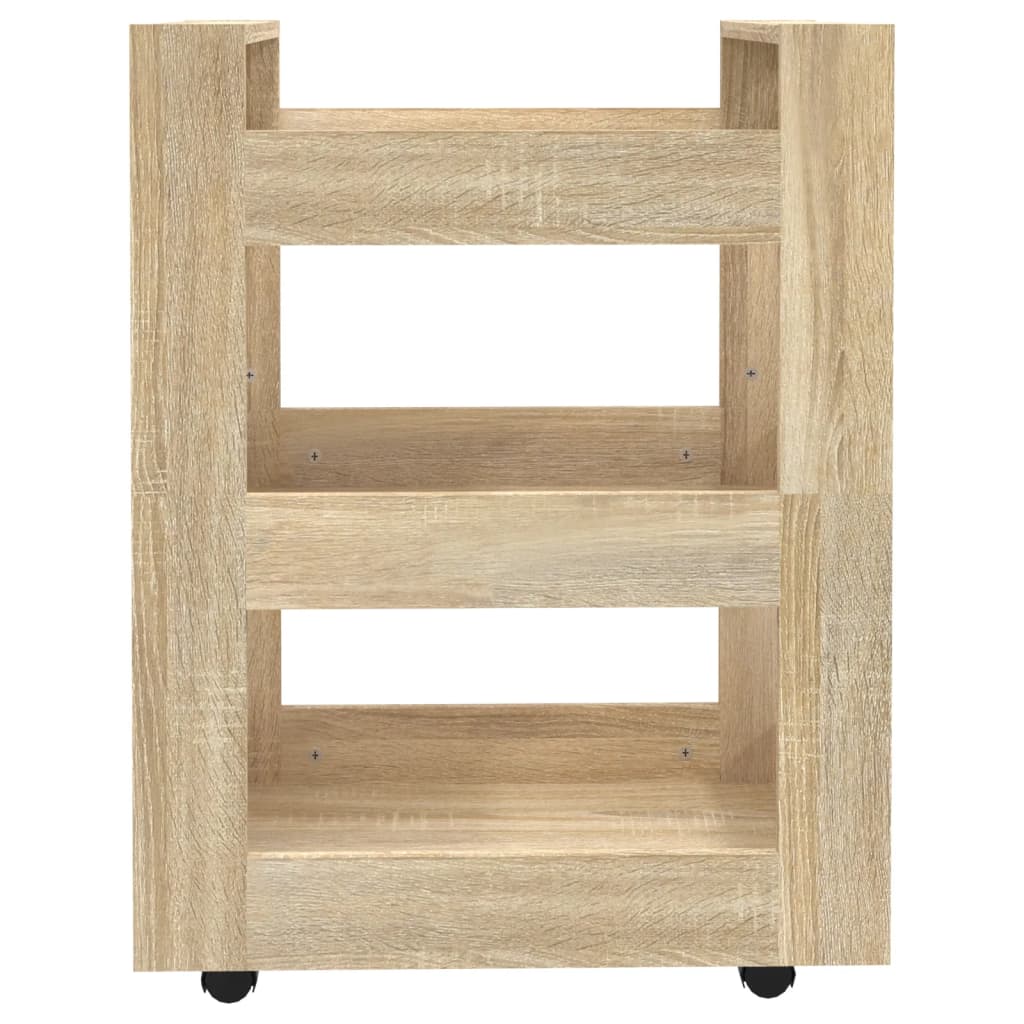 Τρόλεϊ Κουζίνας Sonoma δρυς 60x45x80 εκ. από Επεξεργασμένο Ξύλο