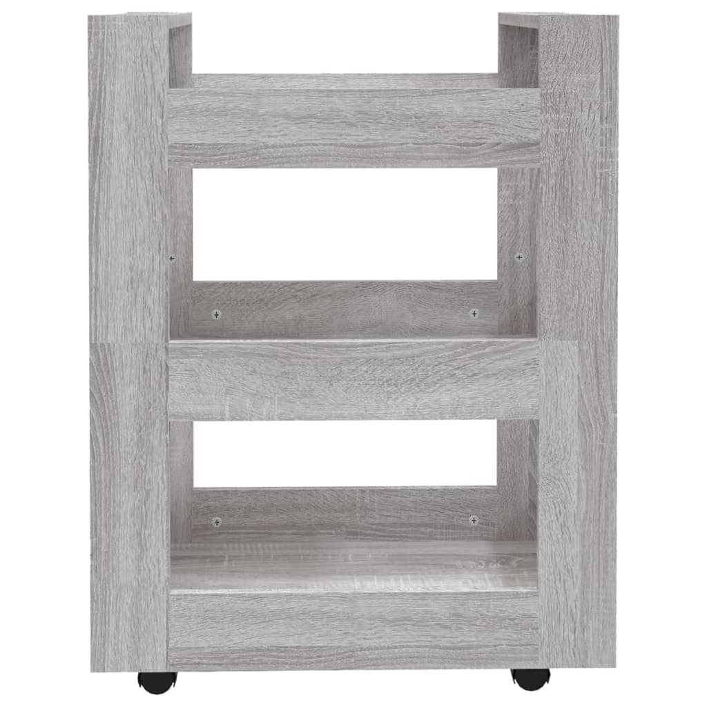 Τρόλεϊ Κουζίνας Sonoma Γκρι 60x45x80 εκ. από Επεξεργασμένο Ξύλο - Pakobazaar