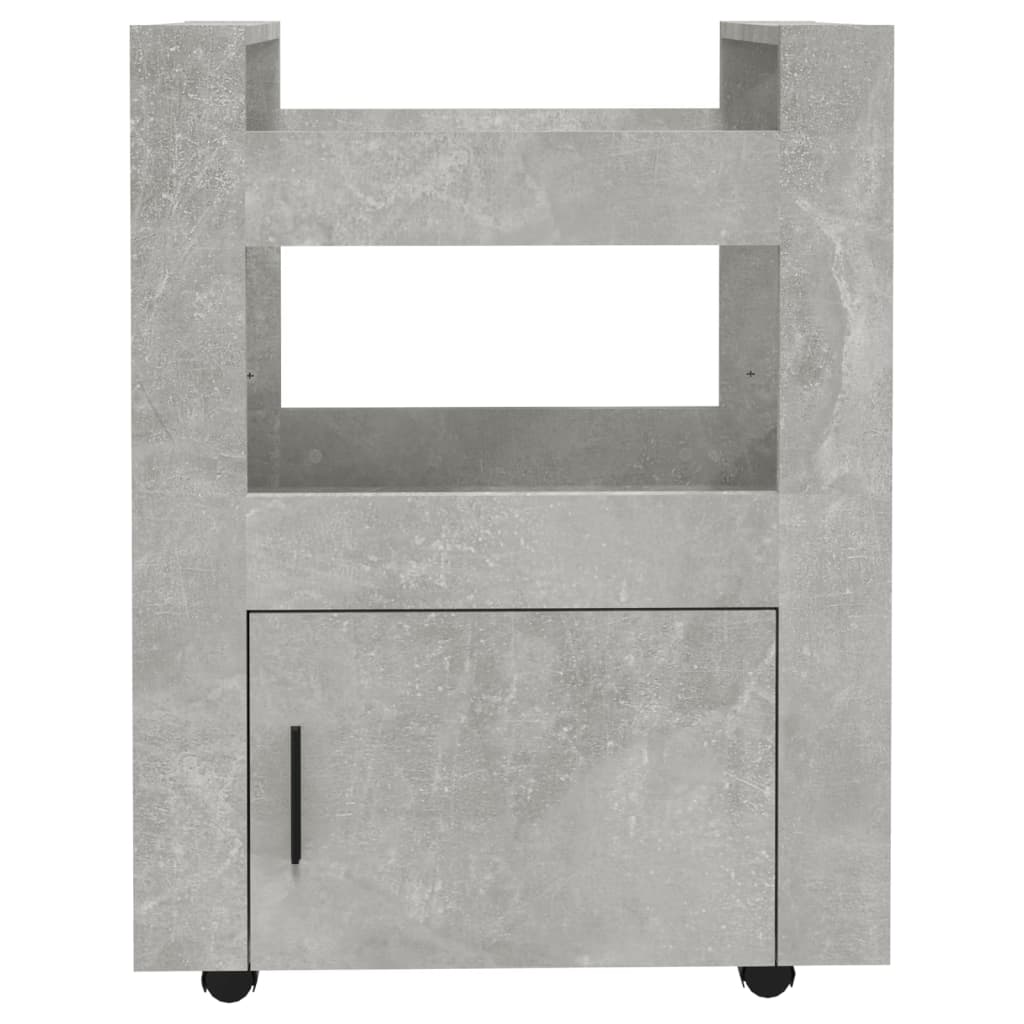 Τρόλεϊ Κουζίνας Γκρι Σκυρ. 60x45x80 εκ. από Επεξεργασμένο Ξύλο