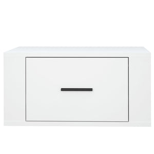 Κομοδίνα Επιτοίχια 2 τεμ. Λευκά 50x36x25 εκ.