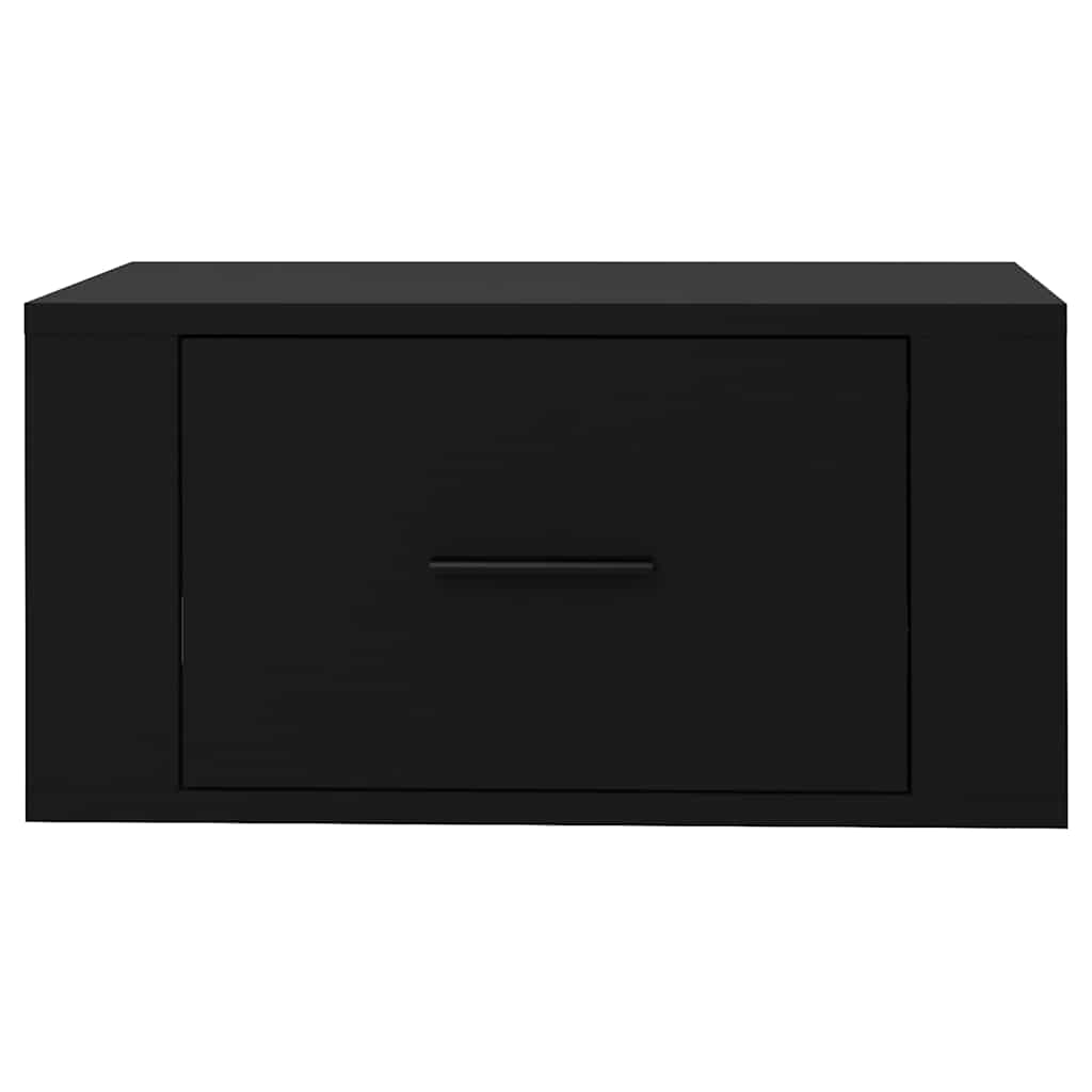 Κομοδίνο Επιτοίχιο Μαύρα 50x36x25 εκ.