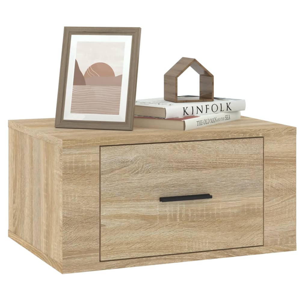 Κομοδίνα Επιτοίχια 2 τεμ. Sonoma Δρυς 50x36x25 εκ. - Pakobazaar