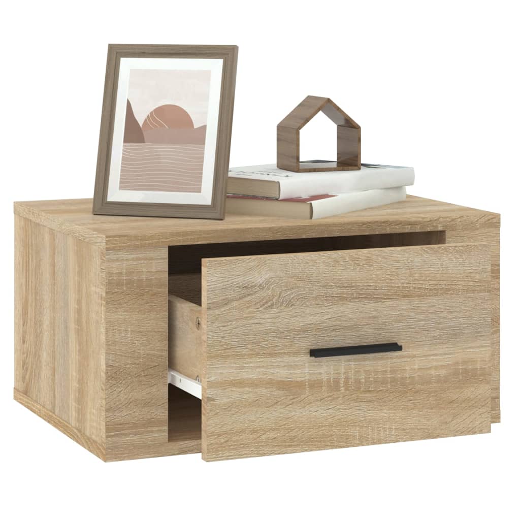 Κομοδίνα Επιτοίχια 2 τεμ. Sonoma Δρυς 50x36x25 εκ. - Pakobazaar