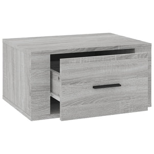 Κομοδίνα Επιτοίχια 2 τεμ. Γκρι Sonoma 50x36x25 εκ. - Pakobazaar