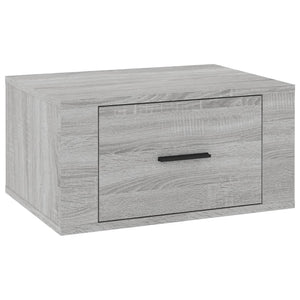 Κομοδίνα Επιτοίχια 2 τεμ. Γκρι Sonoma 50x36x25 εκ. - Pakobazaar
