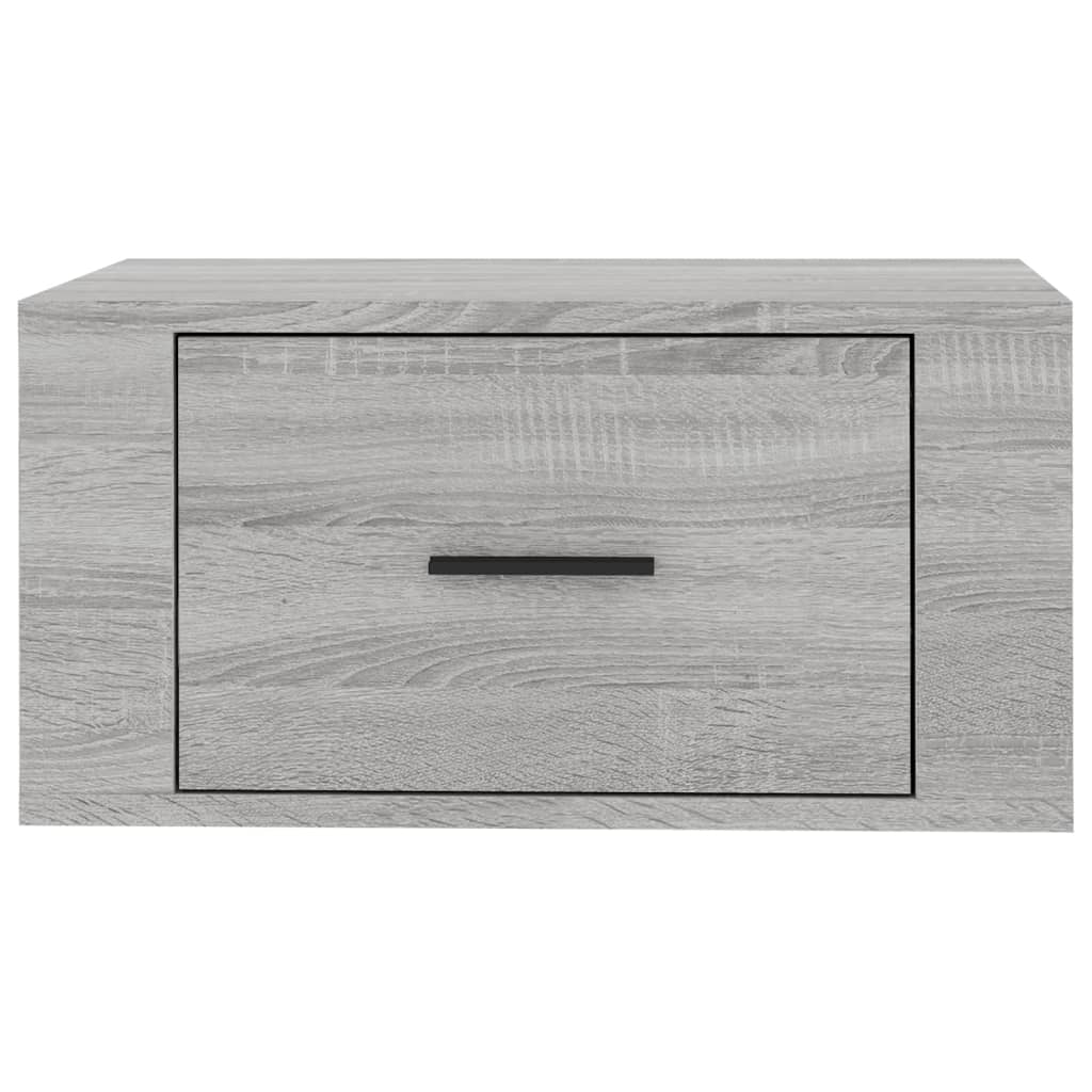 Κομοδίνα Επιτοίχια 2 τεμ. Γκρι Sonoma 50x36x25 εκ. - Pakobazaar