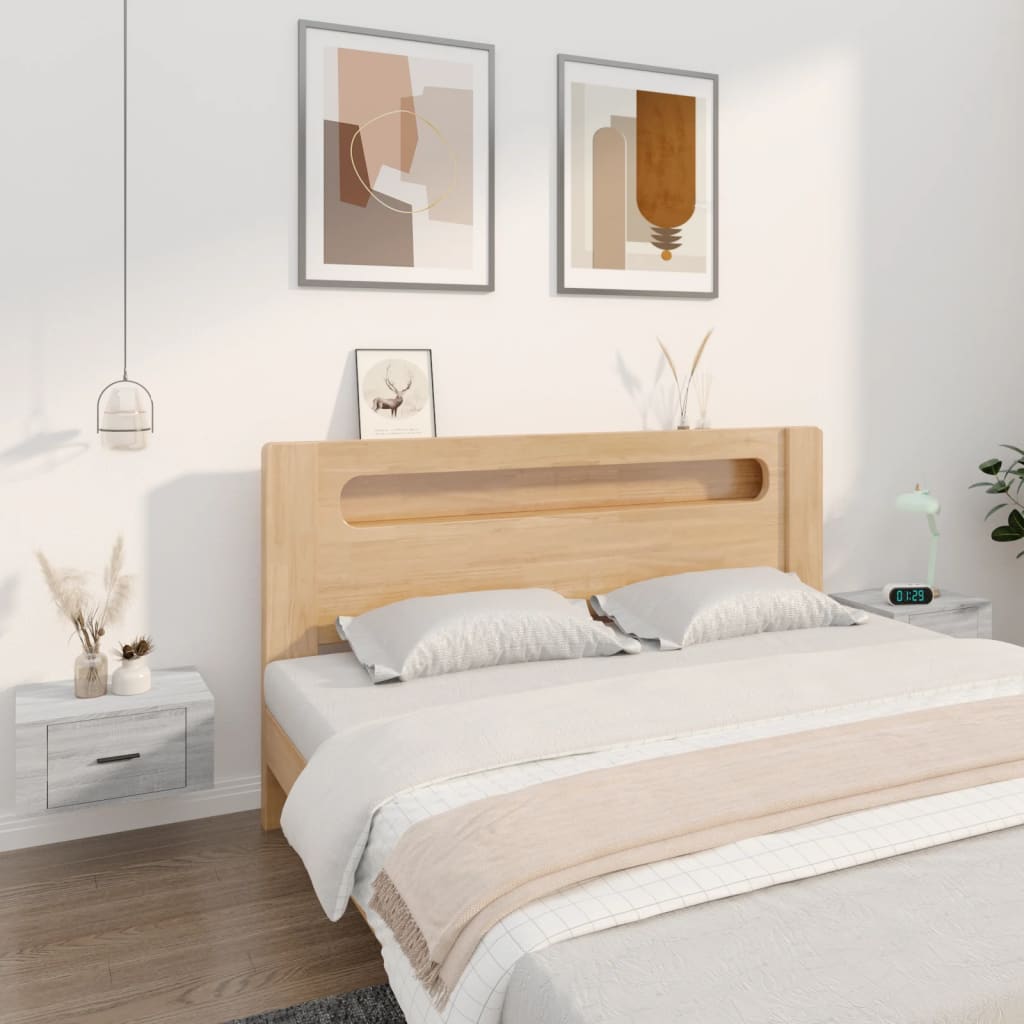 Κομοδίνα Επιτοίχια 2 τεμ. Γκρι Sonoma 50x36x25 εκ. - Pakobazaar