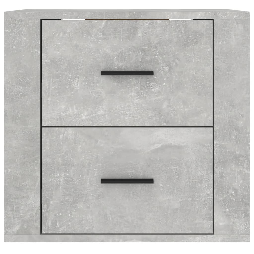 Κομοδίνο Επιτοίχιο Γκρι Σκυροδέματος 50x36x47 εκ.
