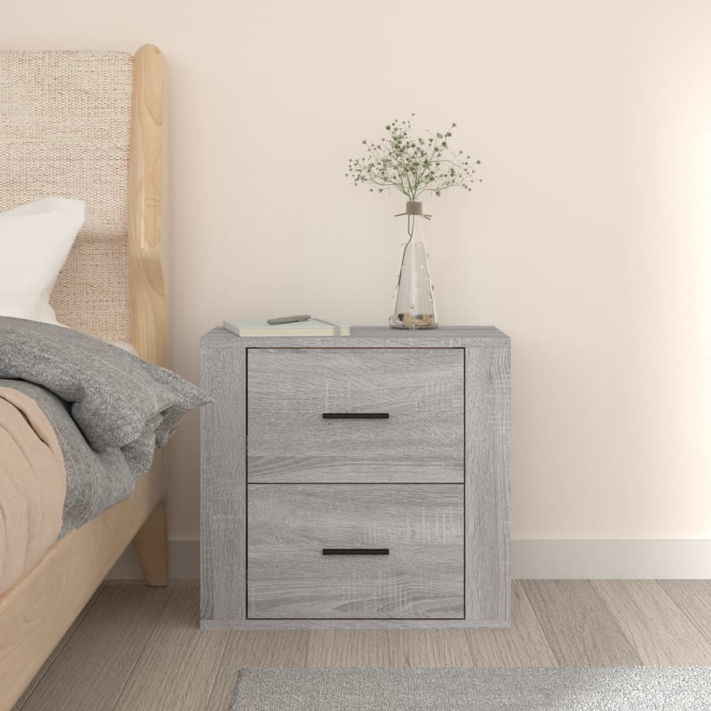 Κομοδίνα Επιτοίχια Γκρι Sonoma 50x36x47 εκ. - Pakobazaar