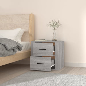 Κομοδίνα Επιτοίχια Γκρι Sonoma 50x36x47 εκ. - Pakobazaar