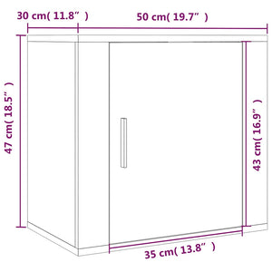 Κομοδίνα Επιτοίχιο Sonoma Δρυς 50x30x47 εκ. - Pakobazaar