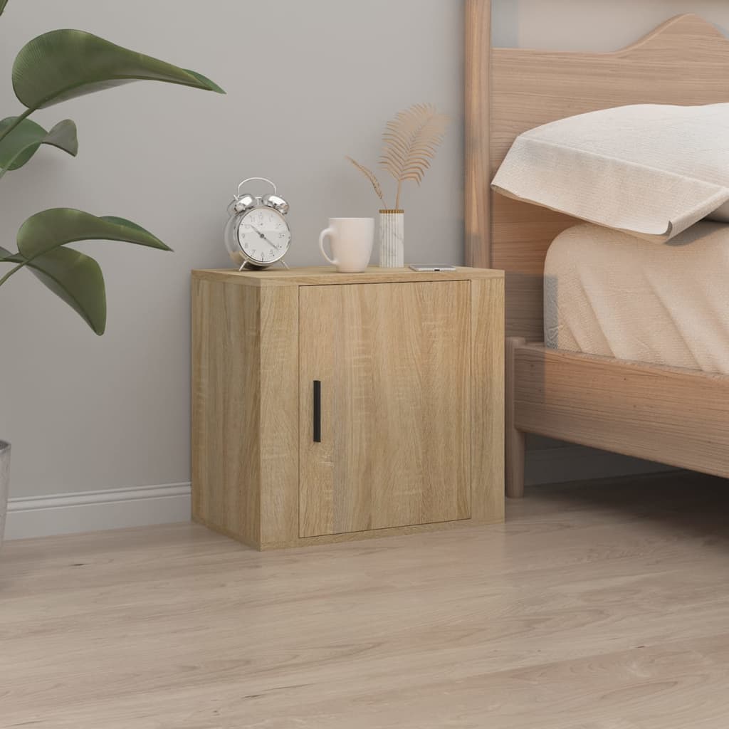 Κομοδίνα Επιτοίχια 2 τεμ. Sonoma Δρυς 50x30x47 εκ. - Pakobazaar