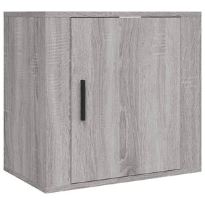 Κομοδίνα Επιτοίχια 2 τεμ. Γκρι Sonoma 50x30x47 εκ.