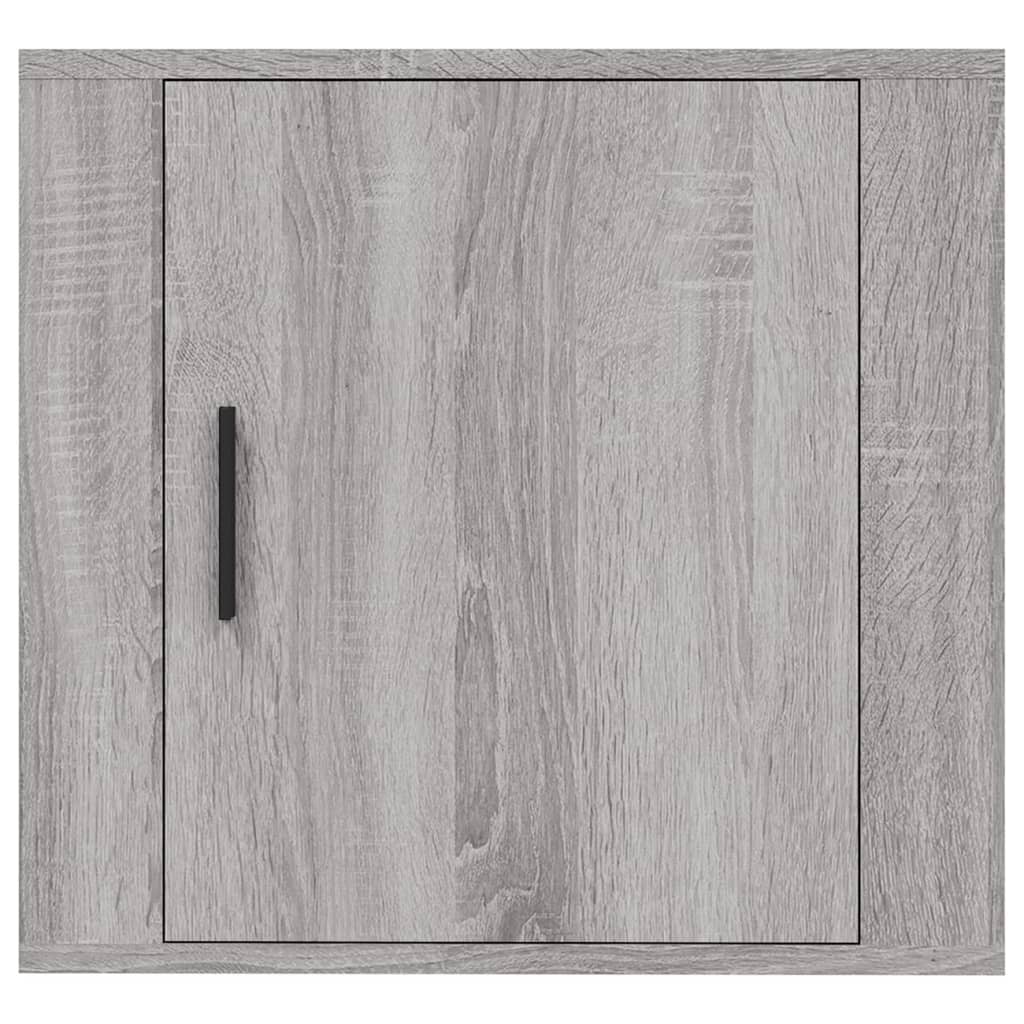 Κομοδίνα Επιτοίχια 2 τεμ. Γκρι Sonoma 50x30x47 εκ.