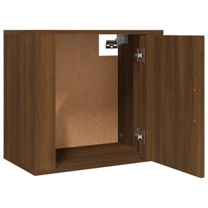 Κομοδίνο Επιτοίχιο Καφέ Δρυς 50x30x47 εκ. - Pakobazaar