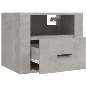 Κομοδίνο Επιτοίχιο Γκρι Σκυροδέματος 50x36x40 εκ.