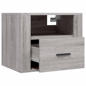 Κομοδίνα Επιτοίχια Γκρι Sonoma 50x36x40 εκ.