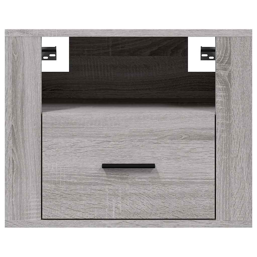 Κομοδίνα Επιτοίχια Γκρι Sonoma 50x36x40 εκ.