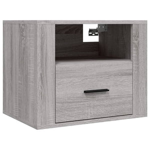 Κομοδίνα Επιτοίχια 2 τεμ. Γκρι Sonoma 50x36x40 εκ.