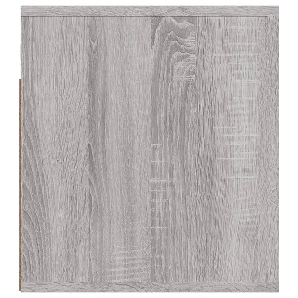 Κομοδίνα Επιτοίχια 2 τεμ. Γκρι Sonoma 50x36x40 εκ.