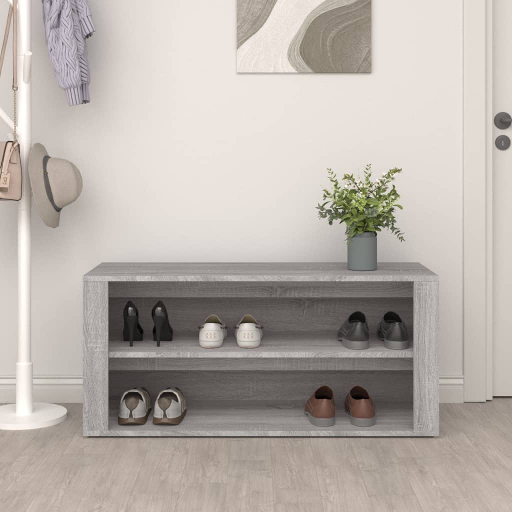 Παπουτσοθήκη Γκρι Sonoma 100x35x45 εκ. από Επεξεργασμένο Ξύλο