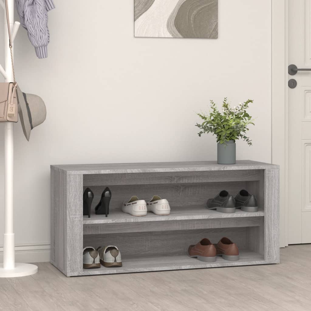 Παπουτσοθήκη Γκρι Sonoma 100x35x45 εκ. από Επεξεργασμένο Ξύλο
