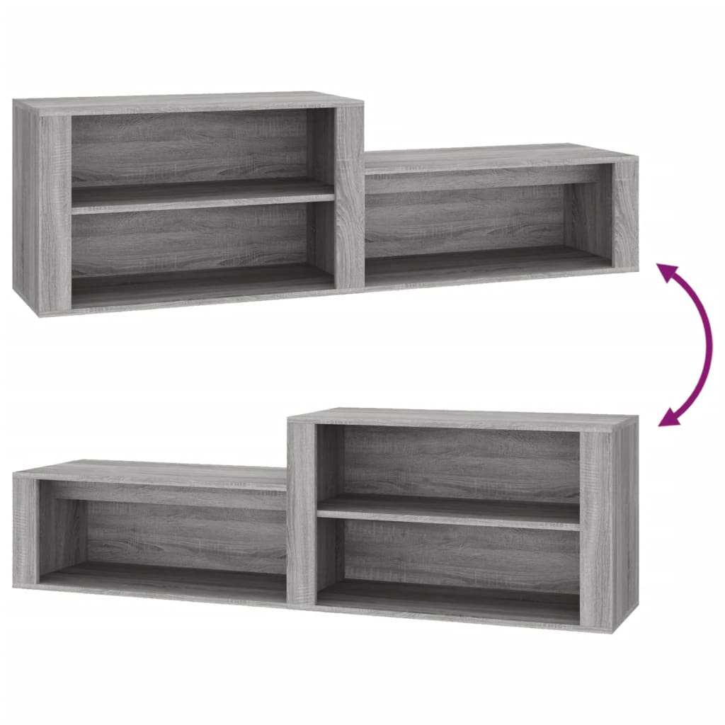 Παπουτσοθήκη Γκρι Sonoma 150x35x45 εκ. από Επεξεργασμένο Ξύλο