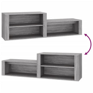 Παπουτσοθήκη Γκρι Sonoma 150x35x45 εκ. από Επεξεργασμένο Ξύλο
