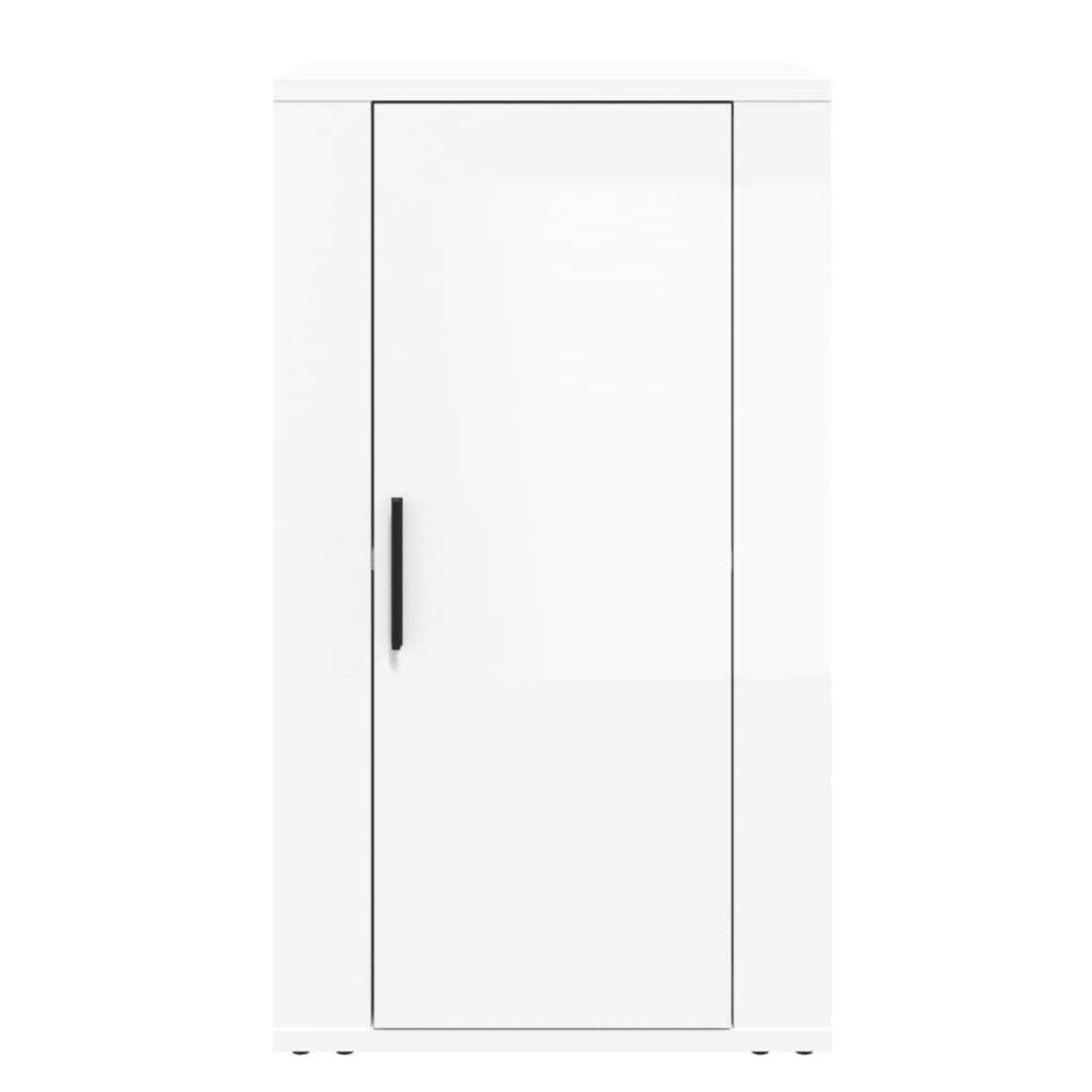 Ντουλάπι Γυαλιστερό Λευκό 40x33x70 εκ. Επεξεργασμένο Ξύλο