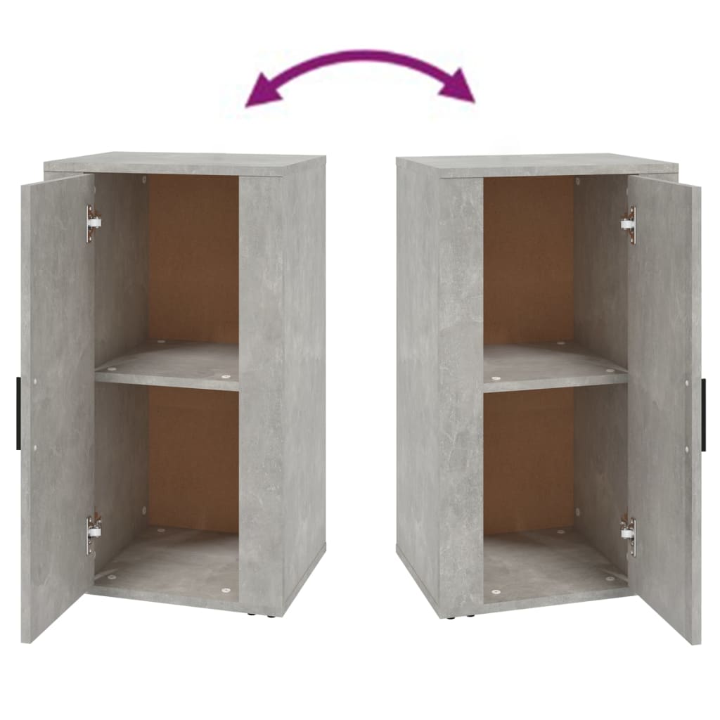 Ντουλάπι Γκρι σκυροδέματος 40x33x70 εκ. από Επεξεργασμένο Ξύλο - Pakobazaar