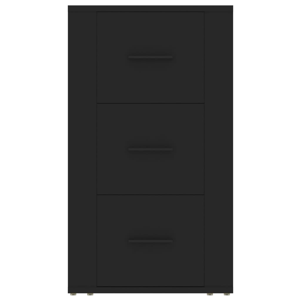 Συρταριέρα Μαύρη 40 x 33 x 70 εκ. από Επεξεργασμένο Ξύλο