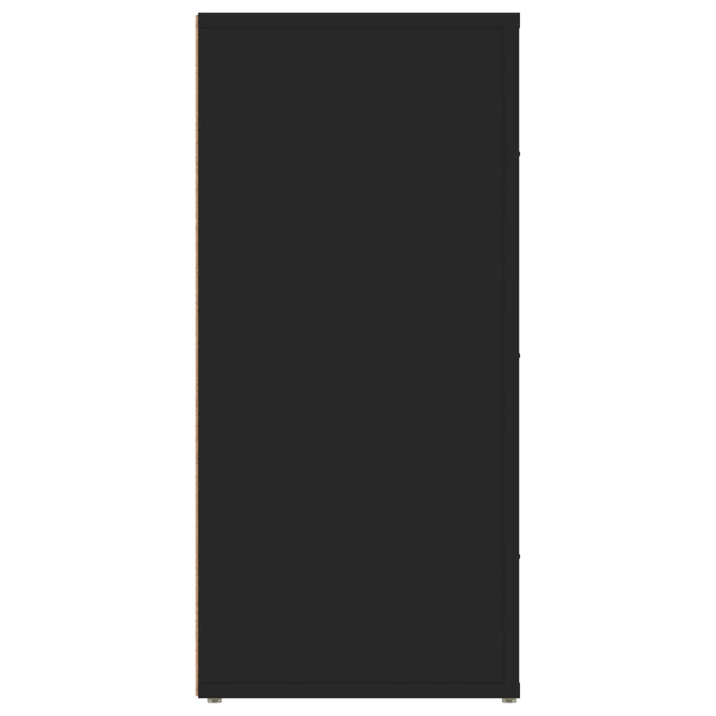 Συρταριέρα Μαύρη 40 x 33 x 70 εκ. από Επεξεργασμένο Ξύλο