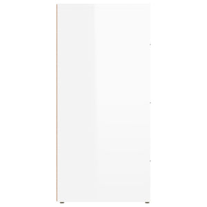 Ντουλάπι Γυαλιστερό Λευκό 40x33x70 εκ. Επεξεργασμένο Ξύλο