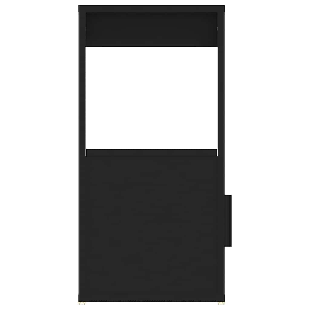 Ντουλάπι Μαύρο 80x30x60 εκ. από Επεξεργασμένο Ξύλο
