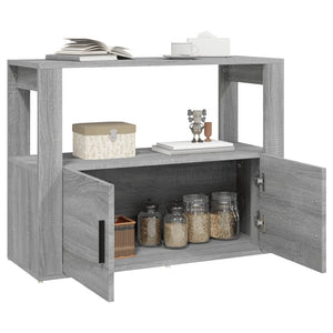 Ντουλάπι Γκρι Sonoma 80x30x60 εκ. από Επεξεργασμένο Ξύλο - Pakobazaar
