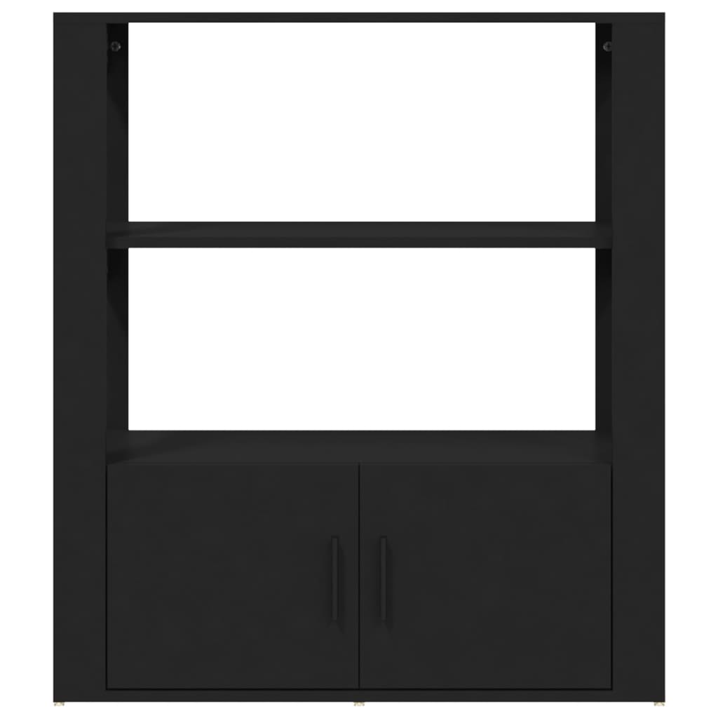 Ντουλάπι Μαύρο 80 x 30 x 90 εκ. από Επεξεργασμένο Ξύλο