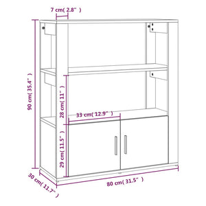 Ντουλάπι Sonoma Δρυς 80x30x90 εκ. από Επεξεργασμένο Ξύλο - Pakobazaar