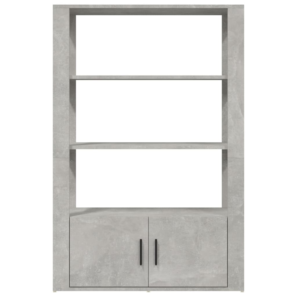 Ντουλάπι Γκρι Σκυροδέματος 80x30x119,5 εκ. Επεξεργασμένο Ξύλο - Pakobazaar