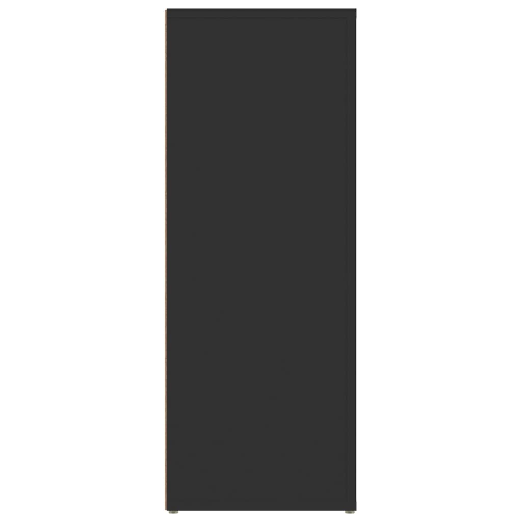 Ντουλάπι Μαύρο 80x30x80 εκ. από Επεξεργασμένο Ξύλο