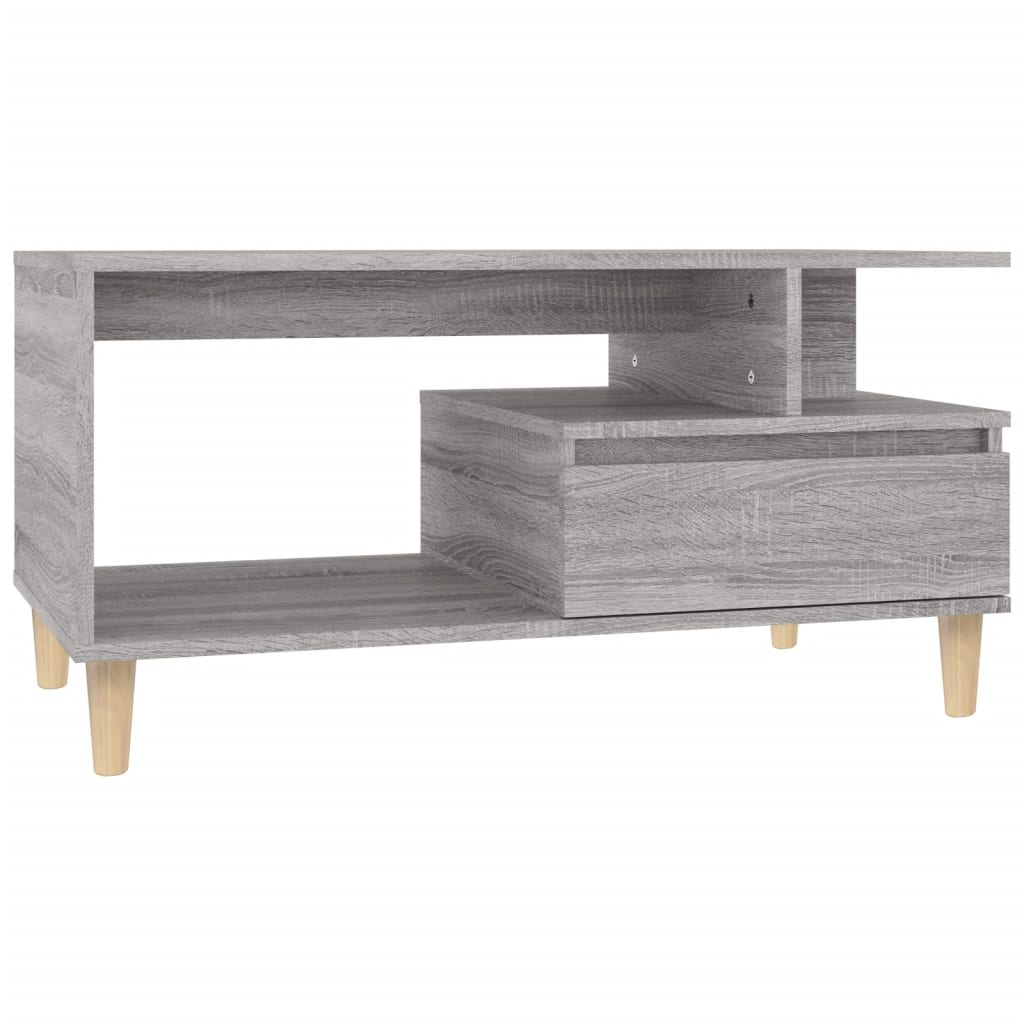Τραπεζάκι Σαλονιού Γκρι Sonoma 90x49x45 εκ.Επεξεργασμένο Ξύλο - Pakobazaar