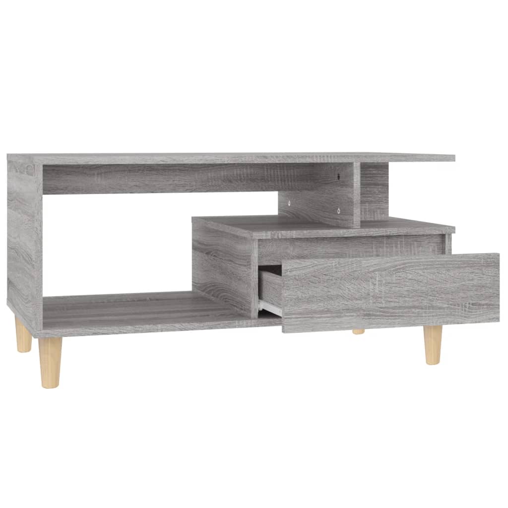 Τραπεζάκι Σαλονιού Γκρι Sonoma 90x49x45 εκ.Επεξεργασμένο Ξύλο - Pakobazaar