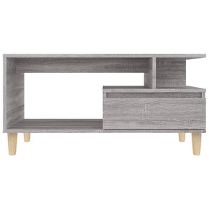 Τραπεζάκι Σαλονιού Γκρι Sonoma 90x49x45 εκ.Επεξεργασμένο Ξύλο - Pakobazaar