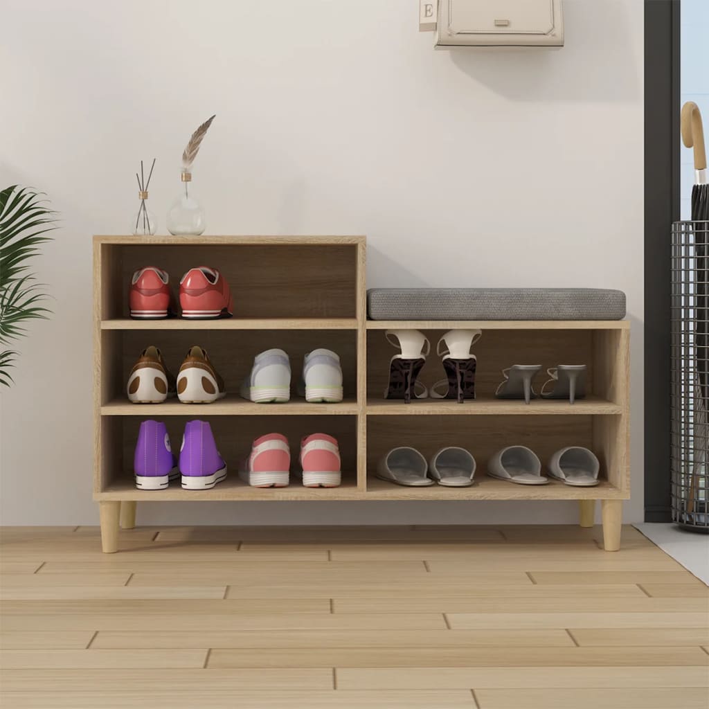 Παπουτσοθήκη Sonoma Δρυς 102x36x60 εκ. από Επεξεργασμένο Ξύλο
