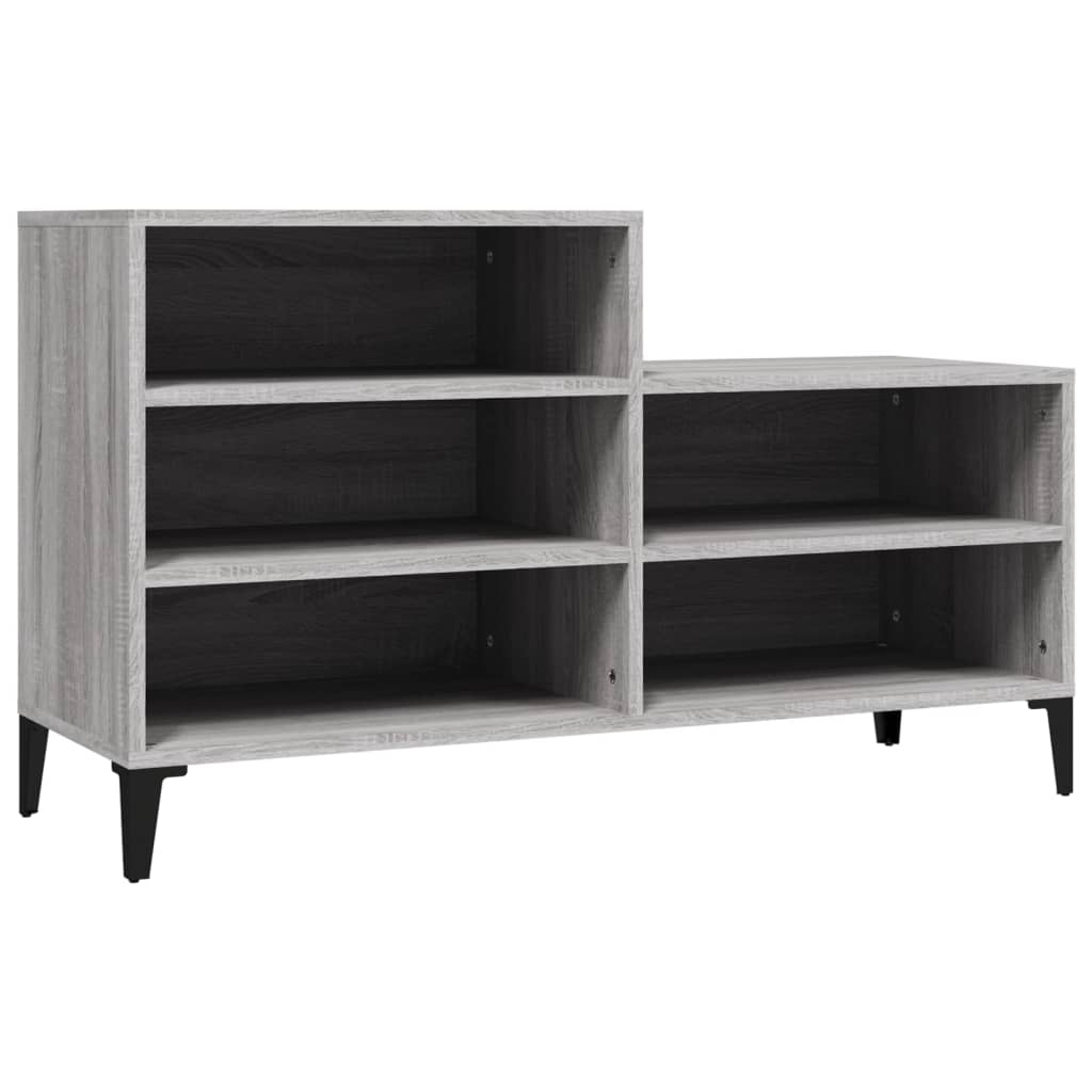 Παπουτσοθήκη Γκρι Sonoma 102x36x60 εκ. από Επεξεργασμένο Ξύλο