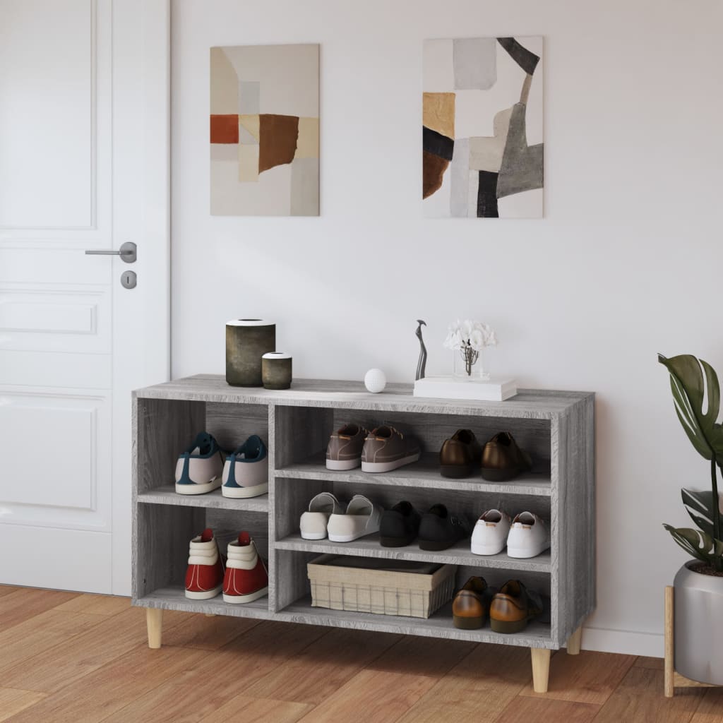 Παπουτσοθήκη Γκρι Sonoma 102x36x60 εκ. από Επεξεργασμένο Ξύλο