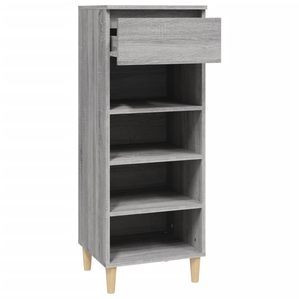Παπουτσοθήκη Γκρι Sonoma 40x36x105 εκ. από Επεξεργασμένο Ξύλο