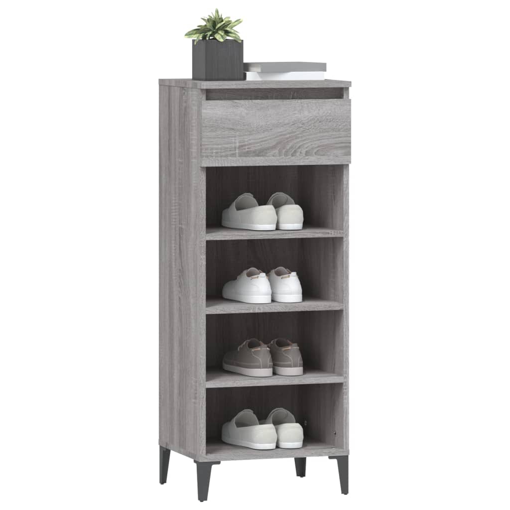 Παπουτσοθήκη Γκρι Sonoma 40x36x105 εκ. από Επεξεργασμένο Ξύλο