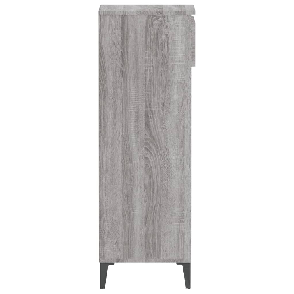 Παπουτσοθήκη Γκρι Sonoma 40x36x105 εκ. από Επεξεργασμένο Ξύλο