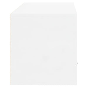 Παπουτσοθήκη Επιτοίχια Γυαλ. Λευκό 70x35x38 εκ. Επεξ. Ξύλο