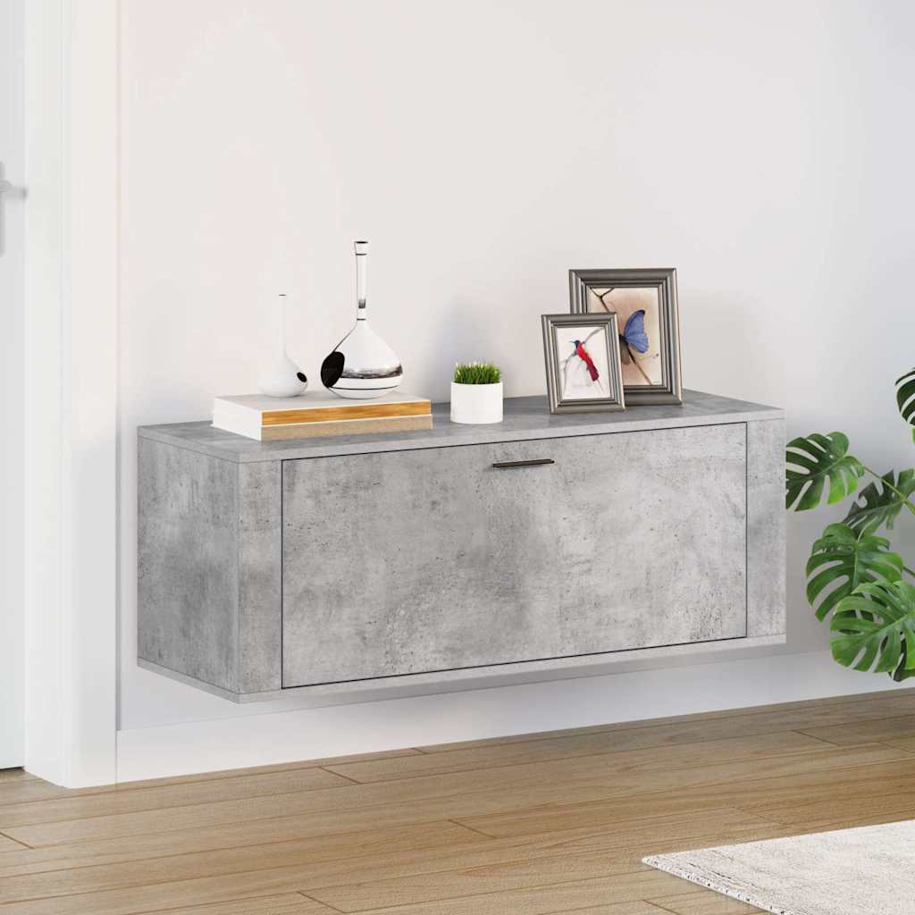 Παπουτσοθήκη Γκρι Σκυροδέματος 100x35x38 εκ. Επεξεργασμένο Ξύλο - Pakobazaar